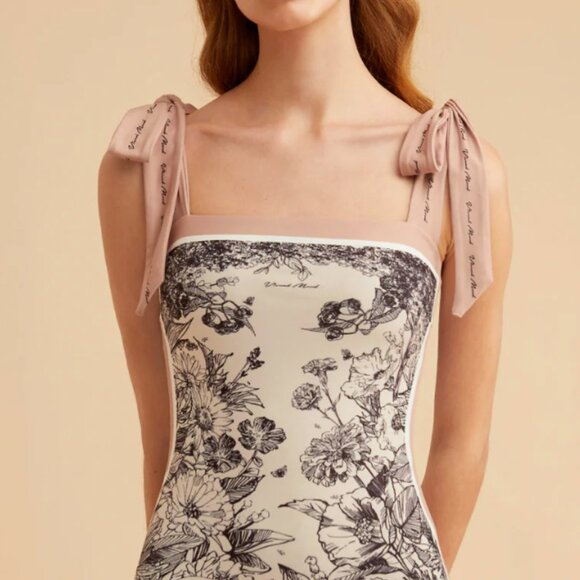 Visual Mood Reversible Tie-shoulder One Piece Swimsuit - Picture 5 of 9